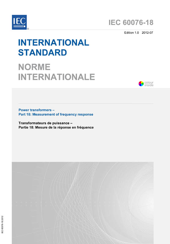 Cover IEC 60076-18:2012